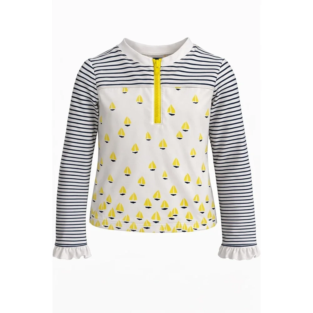 Janie and Jack Sailboat Rash Guard Swim Top Girls Size 6‎ Nautical Stripe